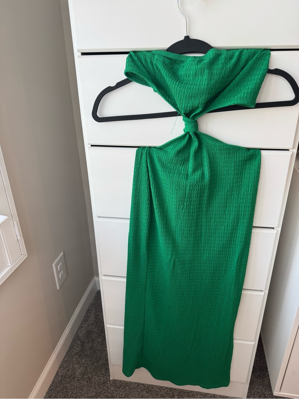 Green Knot-Front Midi Dress - Women